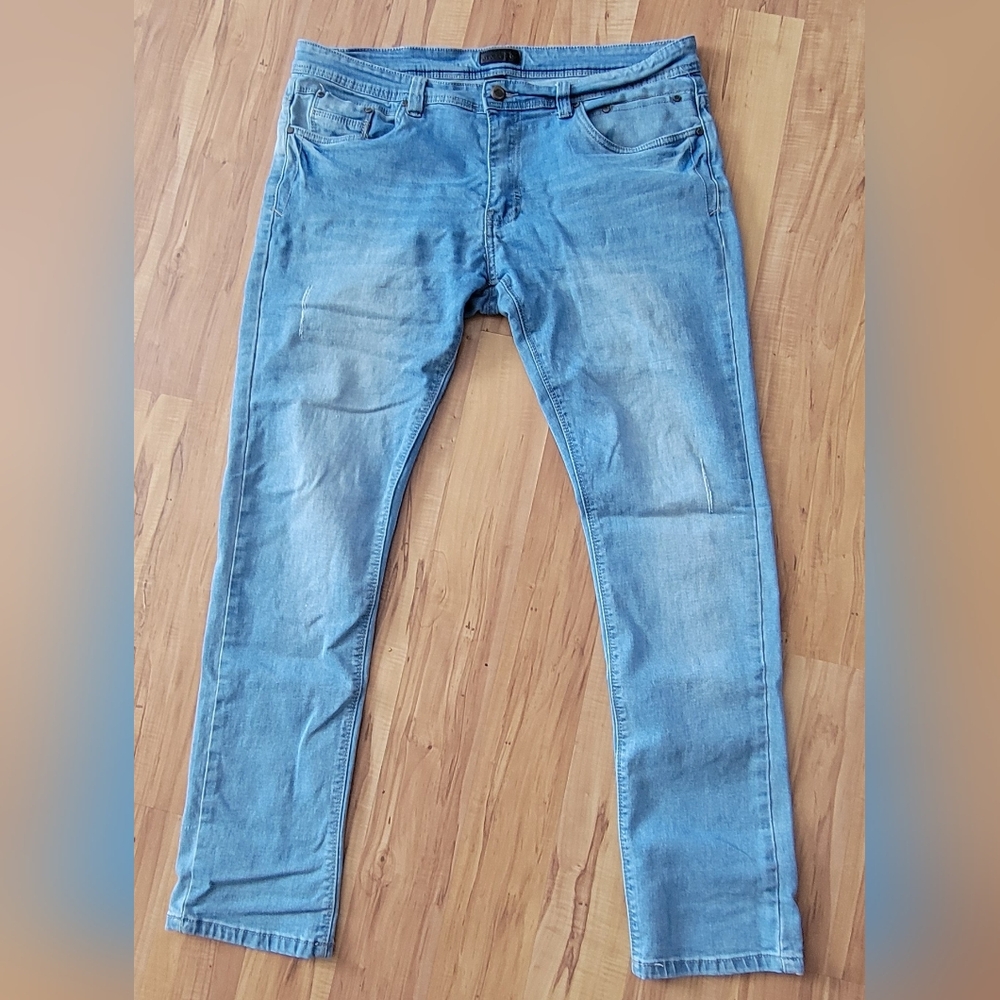 Steve's Jeans Mens Blue Slim Fit Stretch Skinny Leg Pants